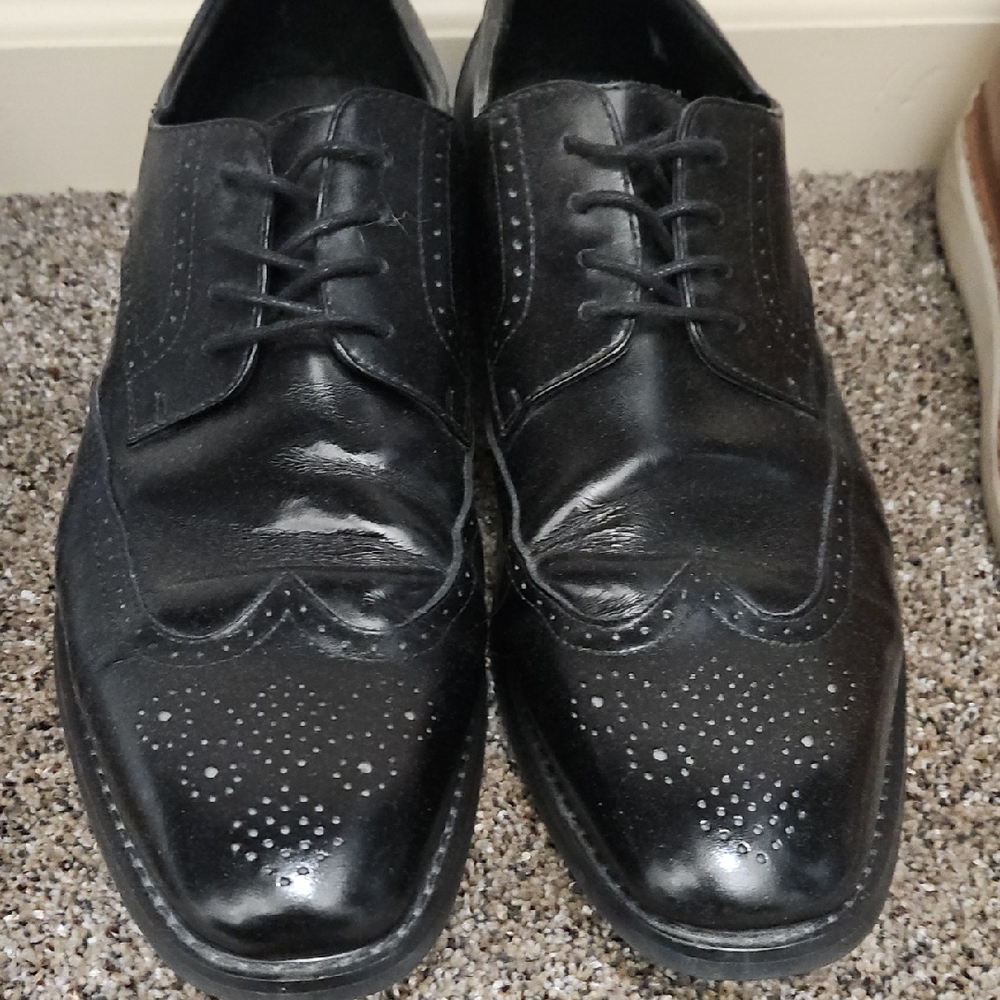 Joseph Abboud Black Leather Oxfords